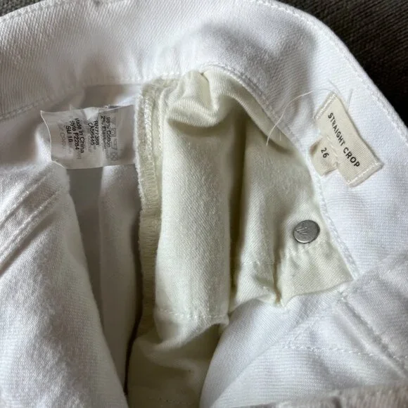 Madewell Straight Crop Denim Jean in Pure White - Picture 4 of 5